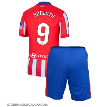Atletico Madrid Alexander Sorloth #9 Maglia Gara Casa Repliche 2024-25 Bambino Maniche Corte